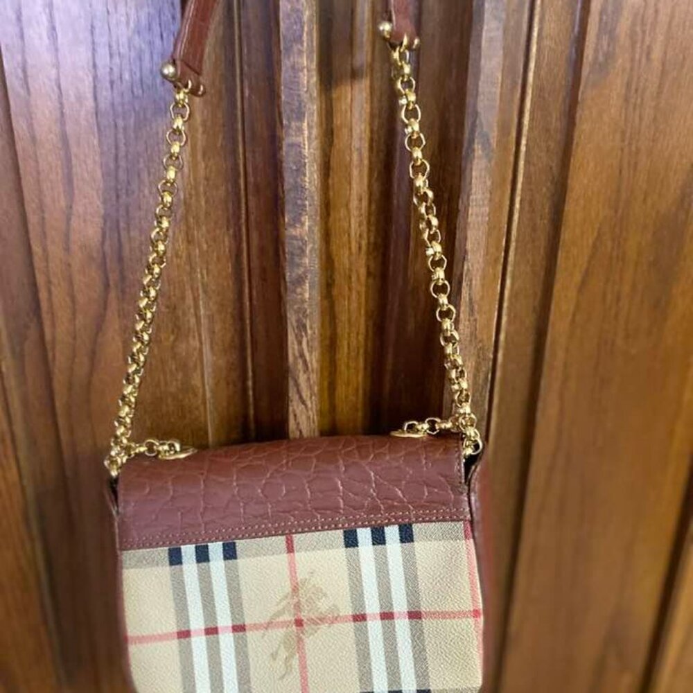 Auth. Prorsum RARE Mini Burberrys Nova Check Leather Trims Shoulder Bag - Picture 7 of 8
